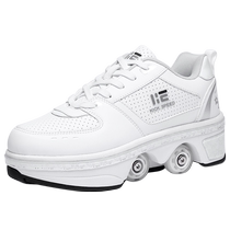 Heelys four-wheel adult deformation shoes roller skates Zhang Guowei skating Internet celebrity mens and womens childrens sports shoes roller shoes