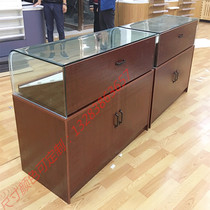 Supermarket glass smoke cabinet wooden glass cabinet smoke hotel showcase cigarette cabinet custom-made tobacco and alcohol display cabinet