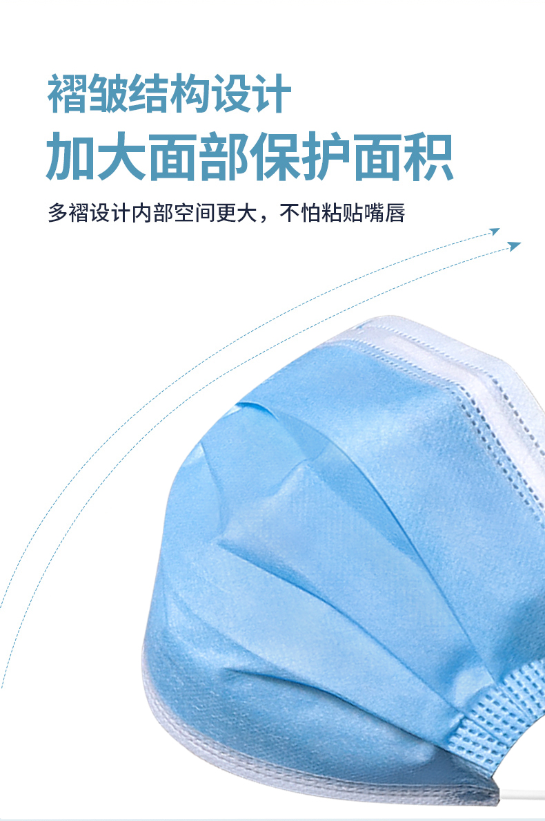 雄达 一次性防护口罩 50只 图5