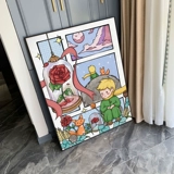 Мультфильм аниме бриллиантовая живопись 2023 Новая спальня маленькая принц розовая наклейка буровая наклейка по перекрестному общеру