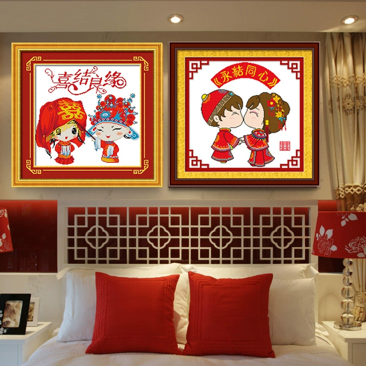 5d sơn kim cương đầy đủ kim cương cưới cross stitch kết hôn Dòng 2019 mới kim cương cưới thêu phòng khách phòng ngủ vợ chồng - Công cụ & phụ kiện Cross-stitch