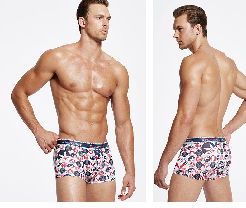 Quần lót nam Playboy Quần lót cotton thoáng khí Tóm tắt của phụ nữ Thời trang In Sexy Cá tính Cặp đôi Đồ lót đồ lót