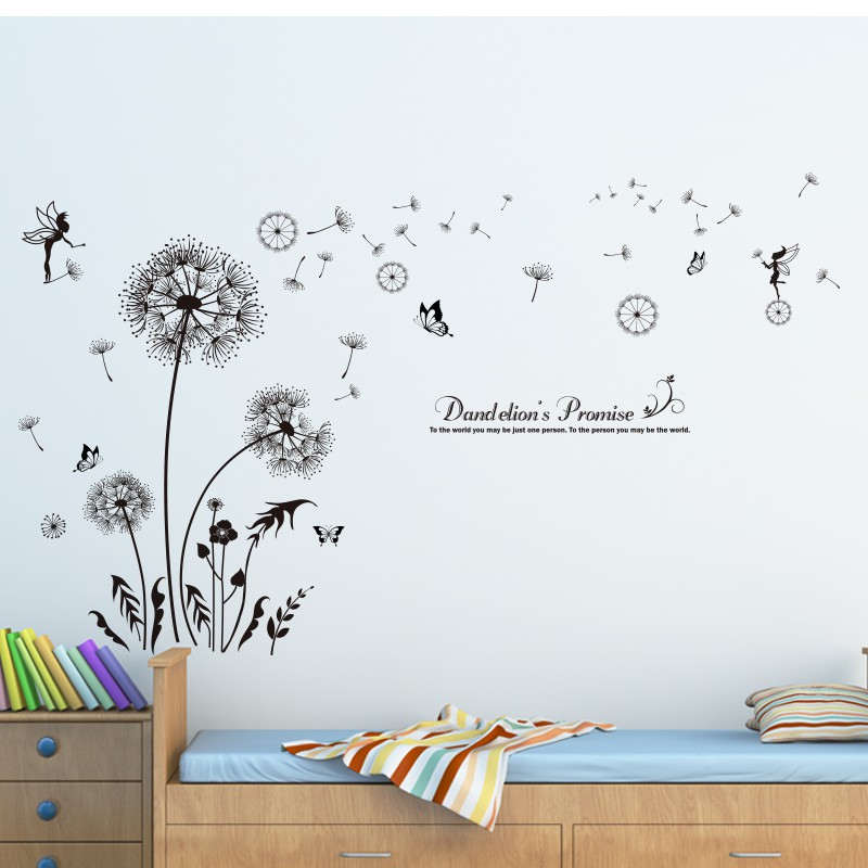 Wall stickers stickers sofa background wall decoration stickers creative warm personality dandelion mural stickers wall