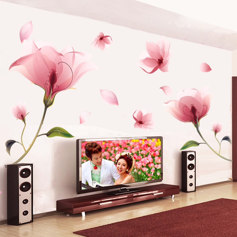 Wedding Room Cozy Living Room Sofa TV Background Wall Decorations Bedroom Romantic Wall Stickers Bedside Creative Collage