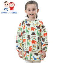 Xi Zhitong Childrens Coat Baby Men and Women Fashion Cartoon Children Protective Clothing Playing Sand Clothing Waterproof Painting Clothes