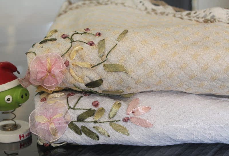 Hand embroidery simple fabric electric fan cover Round electric heating fan Floor electric fan cover cover Protective dust cover