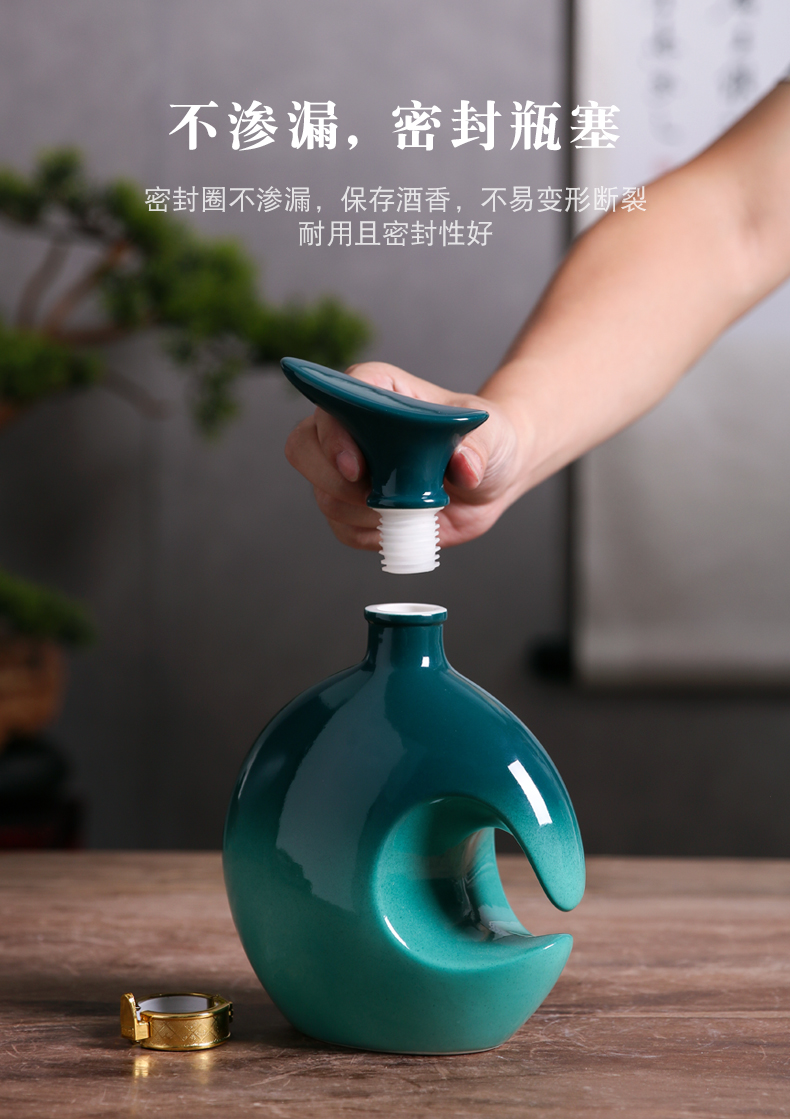 Jingdezhen ceramic bottle 1 catty decoration ideas of liquor bottles of Chinese little hip a kilo household sealed bottles