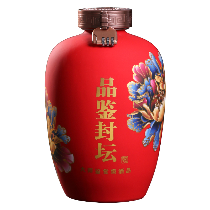 Jingdezhen ceramic wine jars 6 jins 10 jins put an empty bottle of household hoard sealing small mercifully wine jars hip flask