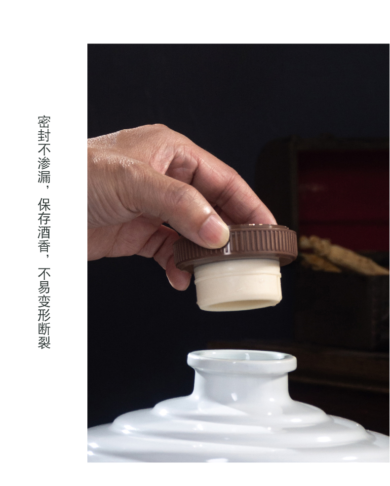 Jingdezhen ceramic jar 1/2/3/5/10 in jin household seal bottle bulk liquor bottles with gift box