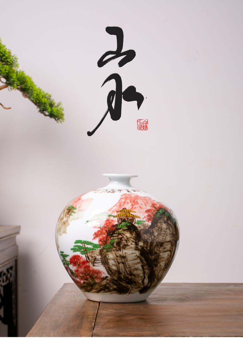 Jingdezhen ceramic bottle hand - made of empty bottle 5 jins of 10 jins to antique decoration hip household seal wine jars