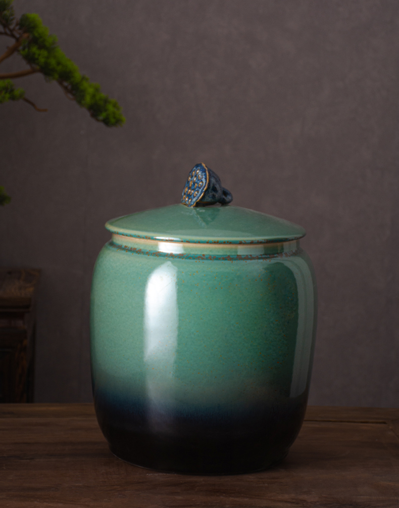 Jingdezhen ceramic barrel 20 jins 30 jins the loaded with cover rice pot ricer box insect - resistant, moisture - proof seal storage bins