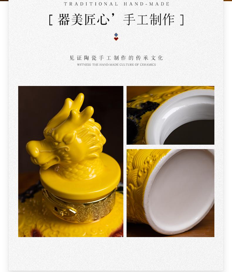 Jingdezhen ceramic terms bottle with gift box 10 jins home to liquor bottles jars creative seal pot liquor container