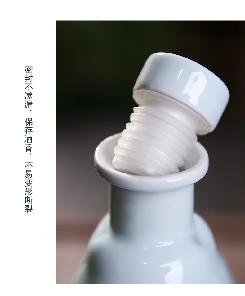 An empty bottle of jingdezhen ceramic 1 catty with gift box household small empty bottle seal pot liquor decoration ideas jars