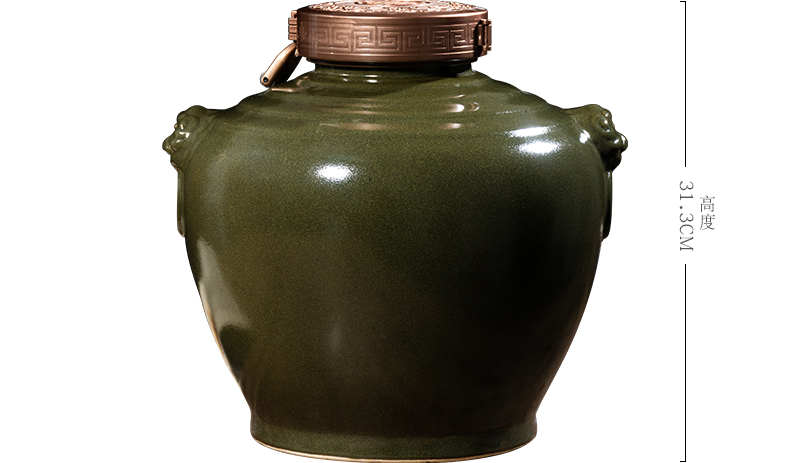 Jingdezhen ceramic wine jar jar of old archaize home 20 jins pack sealing liquor bottle is empty bottle with cover