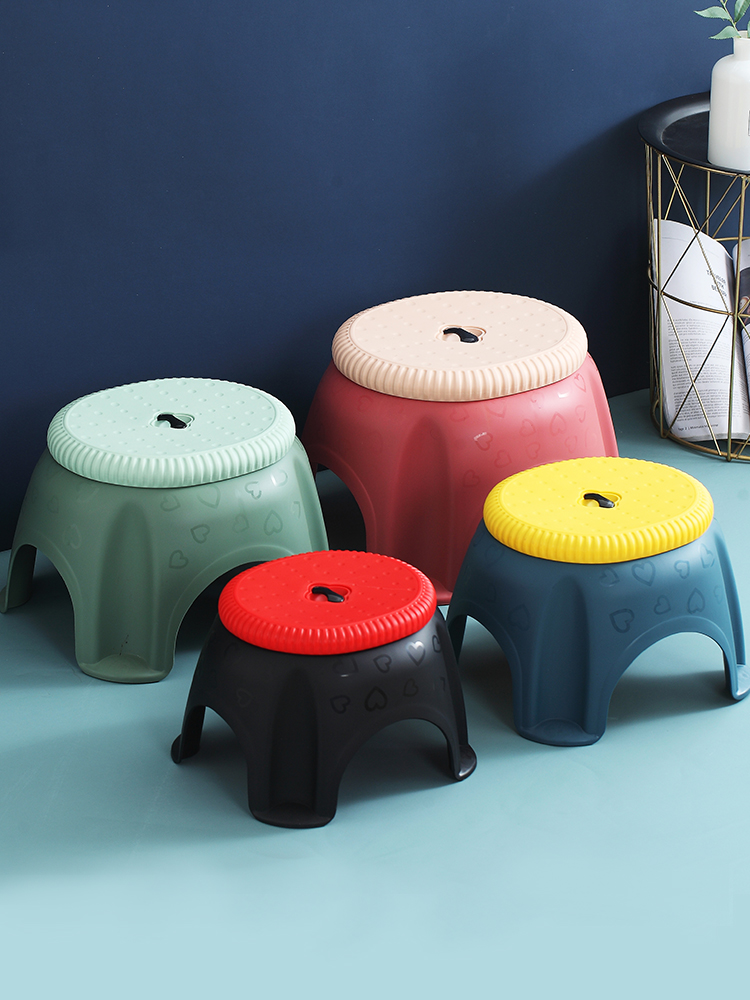 Plastic home stools bathroom anti-slip stool door closing for shoes stools fashion minimols creative children short stool