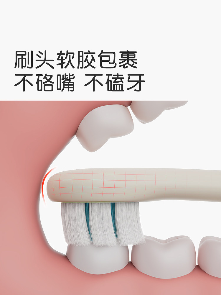 Shixi Baby Toothbrush, Children's Toothbrush, Special Soft-Bristle Toothbrush for Infants Aged 0 to 3 Years, Training Toothbrush for 1 to 2 and a Half Years Old