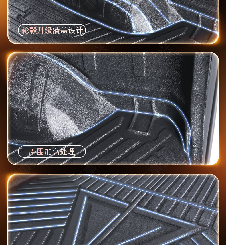 Suitable for Wuling Rongguang Ev Trunk Mat, Special New Energy Cargo Compartment Mat, Waterproof Tpe Foot Mat, Full Surround Coverage*