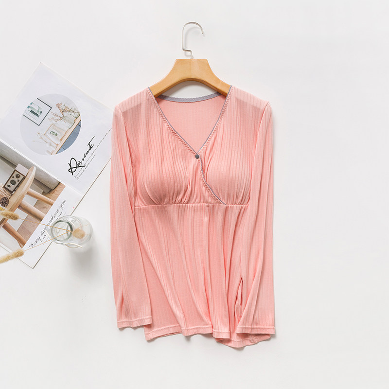 Confinement Clothing Autumn Clothes Inner Match Thin Modal Bottoming Shirt — 14