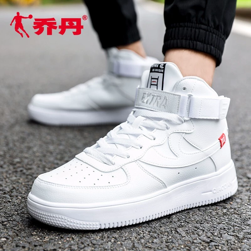 Jordan high top sneakers nam giày mùa thu 2020 mới thể thao giản dị hợp thời trang giày thanh niên giày trắng giày trượt ván - Dép / giày thường