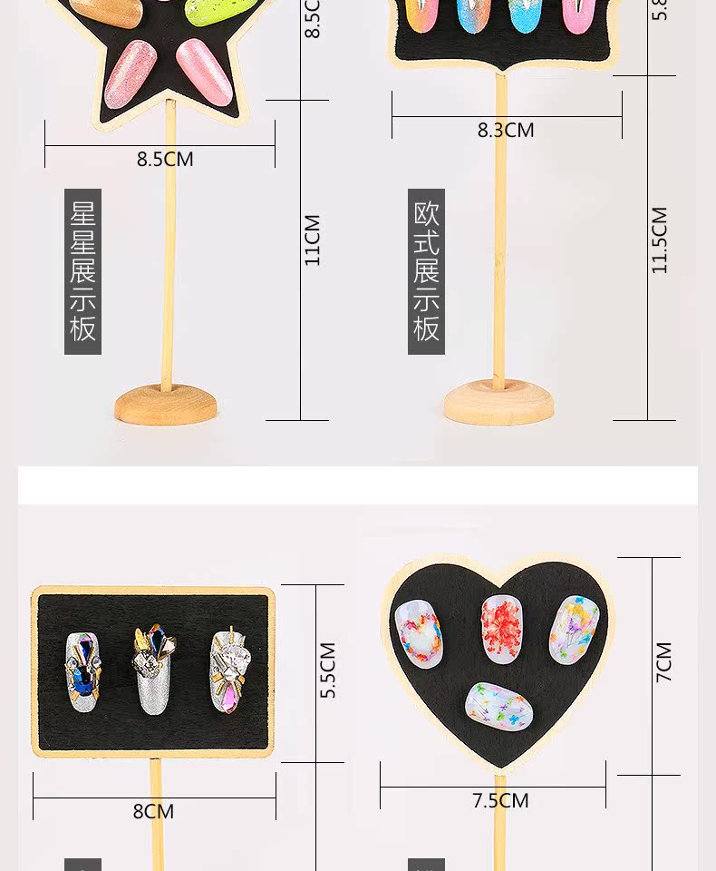 Nail art trưng bày bảng mẫu bảng màu cuốn sách cao cấp Một mảnh phong cách làm việc giai đoạn album album Nhật Bản bảng đen nhỏ - Kính kính giả cận