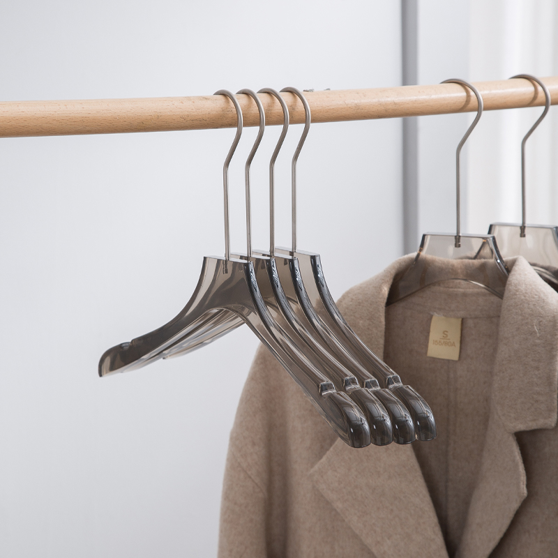 Acrylic Crystal Clear Adult Hanger Clothing Shop Exclusive Upscale Men's Dress Women's Dress Without Mark Plastic Clothes Hang Pants Clip
