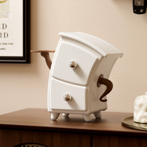 Наклоненный настольный ящик для хранения, креативный и симпатичный ящик для ключей в прихожей, органайзер для рабочего стола и стеллаж для хранения.