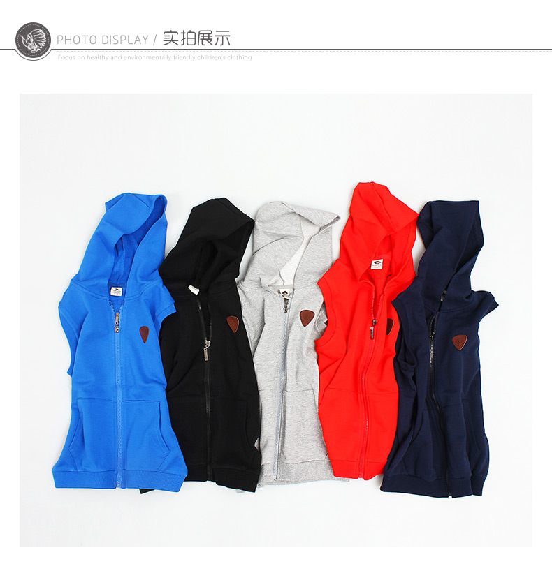 Áo vest bé trai cotton mùa xuân và mùa thu cho trẻ em quần áo trẻ em cao cấp
