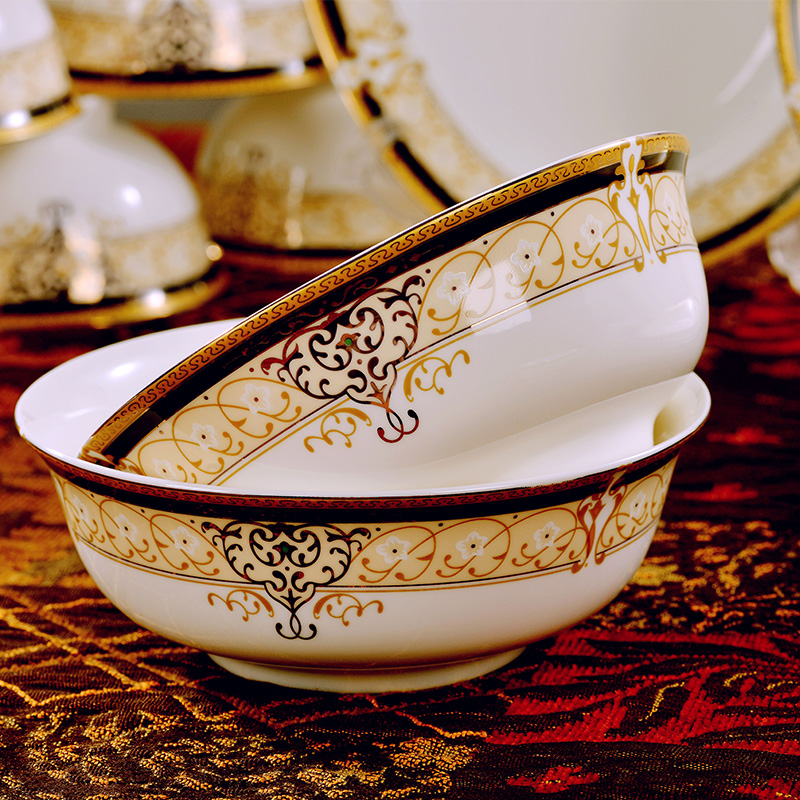 Jingdezhen ceramics tableware Vienna, 60 head ipads porcelain tableware suit dishes suit dish plate