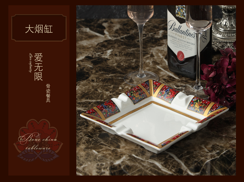 Creative fashion a large ceramic ashtray KTV room living room office move European ipads porcelain ashtrays