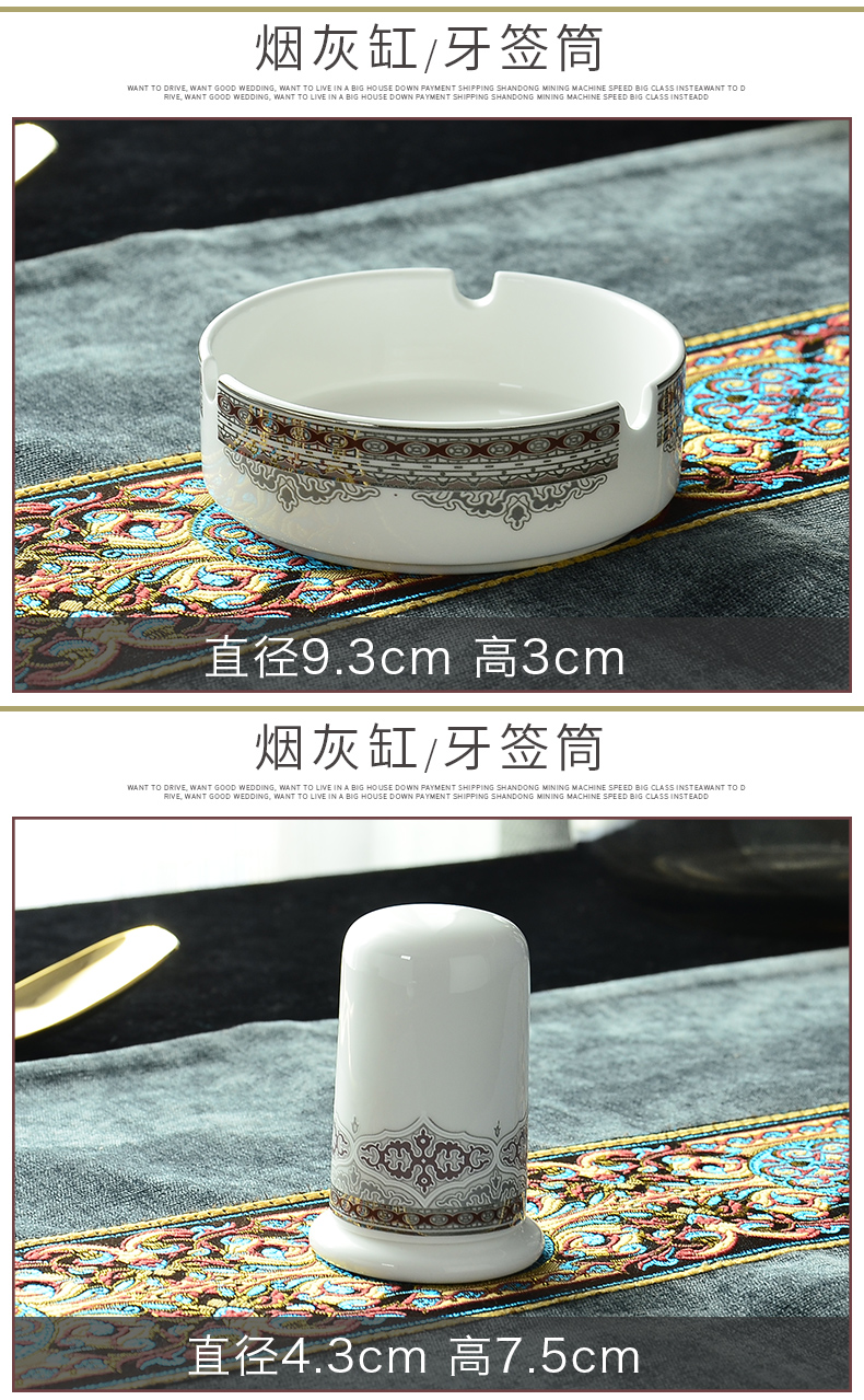 Tableware suit household ceramic bowl chopsticks dishes dish dish dish 10 combination European ipads bowls disc housewarming gift