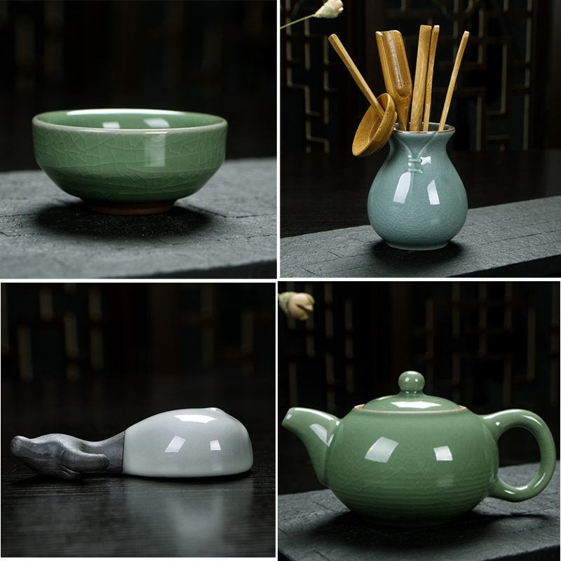 Brother Kilo Tea Road Six Gentleman Ceramic Tea Cup Teapot Cover Bowl Fair Cup Tea Drain Tea Leaf Tea Leaf Jjar Tea Wash Tea Darling