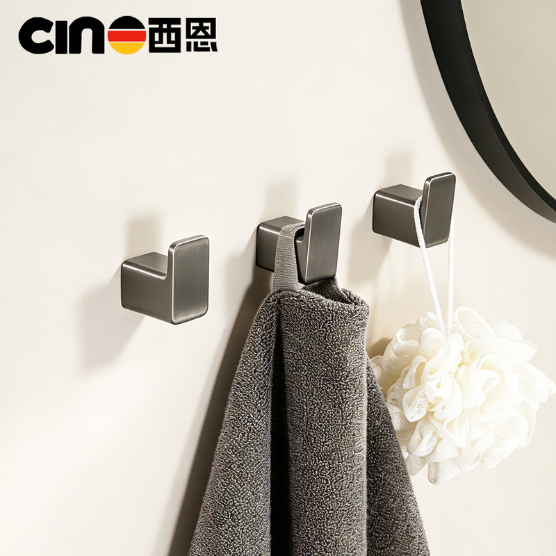Bathroom Brass Hook, Wall-Mounted Clothes Hook for Bathroom, Hotel Single Hole Towel Hook, Solid Brass Small Clothes Hook