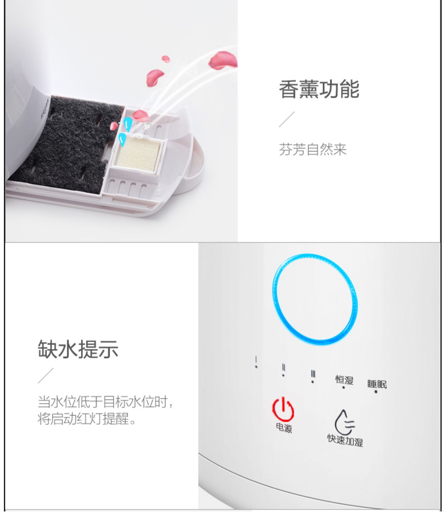 máy tạo sương Bear tầng loại máy tạo độ ẩm nhà câm phòng ngủ mini văn phòng công suất lớn máy lọc hương liệu - Máy giữ ẩm máy xông tinh dầu xiaomi hl