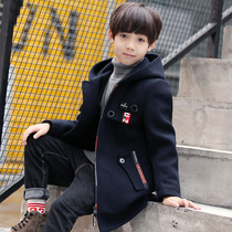 Zhongtang 5 autumn and winter boys cotton coat 2021 new tweed coat 6 thick 7 handsome 8 boys foreign 10 years old