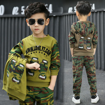 Childrens clothing 2021 New 3-4 boys autumn and winter clothes 5 Sports Set 6 little boys camouflage clothes three sets tide 7 years old