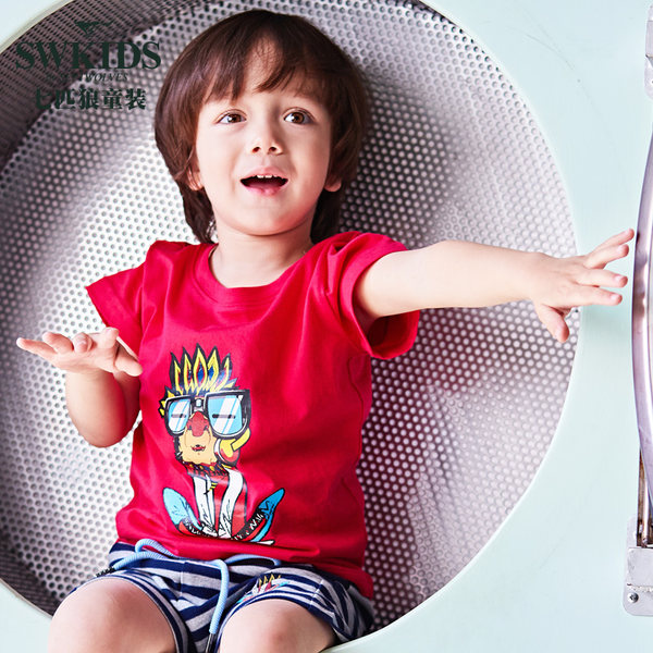 Swkids 七匹狼童装 18年夏季新款 男童圆领短袖T恤 天猫优惠券折后¥39包邮(¥79-40)105~150码多款可选 Swkids 七匹狼童装 18年夏季新款 男童圆领短袖T恤 天猫优惠券折后¥39包邮(¥79-40)105~150码多款可选