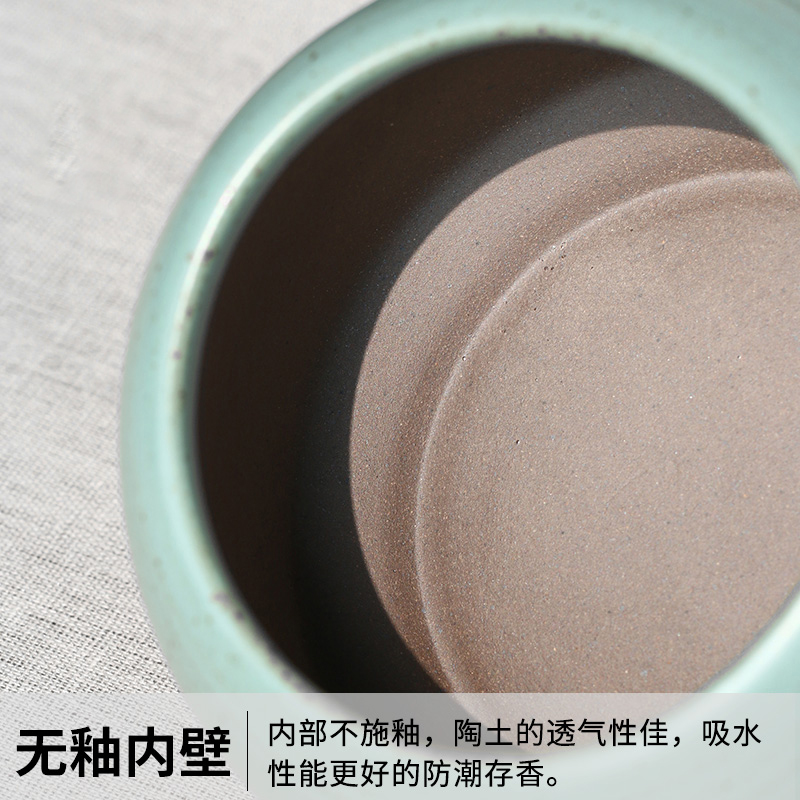 Ultimately responds to gold coarse pottery POTS small sealed moisture - proof ceramic pot large antique loose tea caddy fixings storage tank