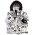 KING báo khắc núi khắc quần áo cotton thời trang đường phố cặp vợ chồng hip hop mùa đông oversize nam và nữ áo bông dài áo khoác nam kaki Trang phục Couple