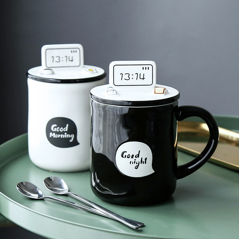 North dipper ceramic lid cup ins ou feng individuality creative water to as Philippines contracted tide mark with a cup of coffee cup