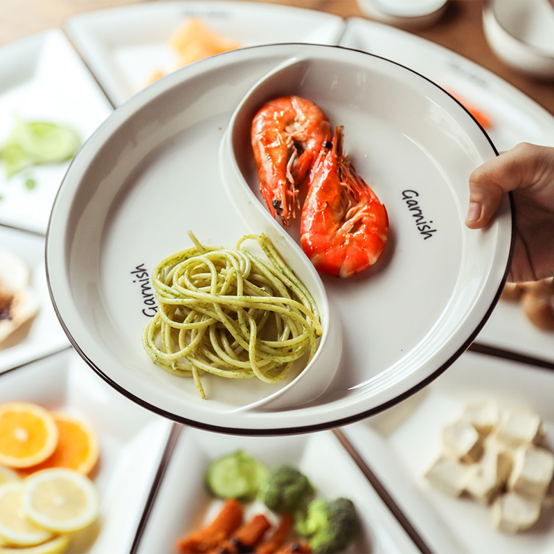 Combination pot shake pendulum meal sound creativity network during the round table tableware home plate plate to the as Philippines platter red suit