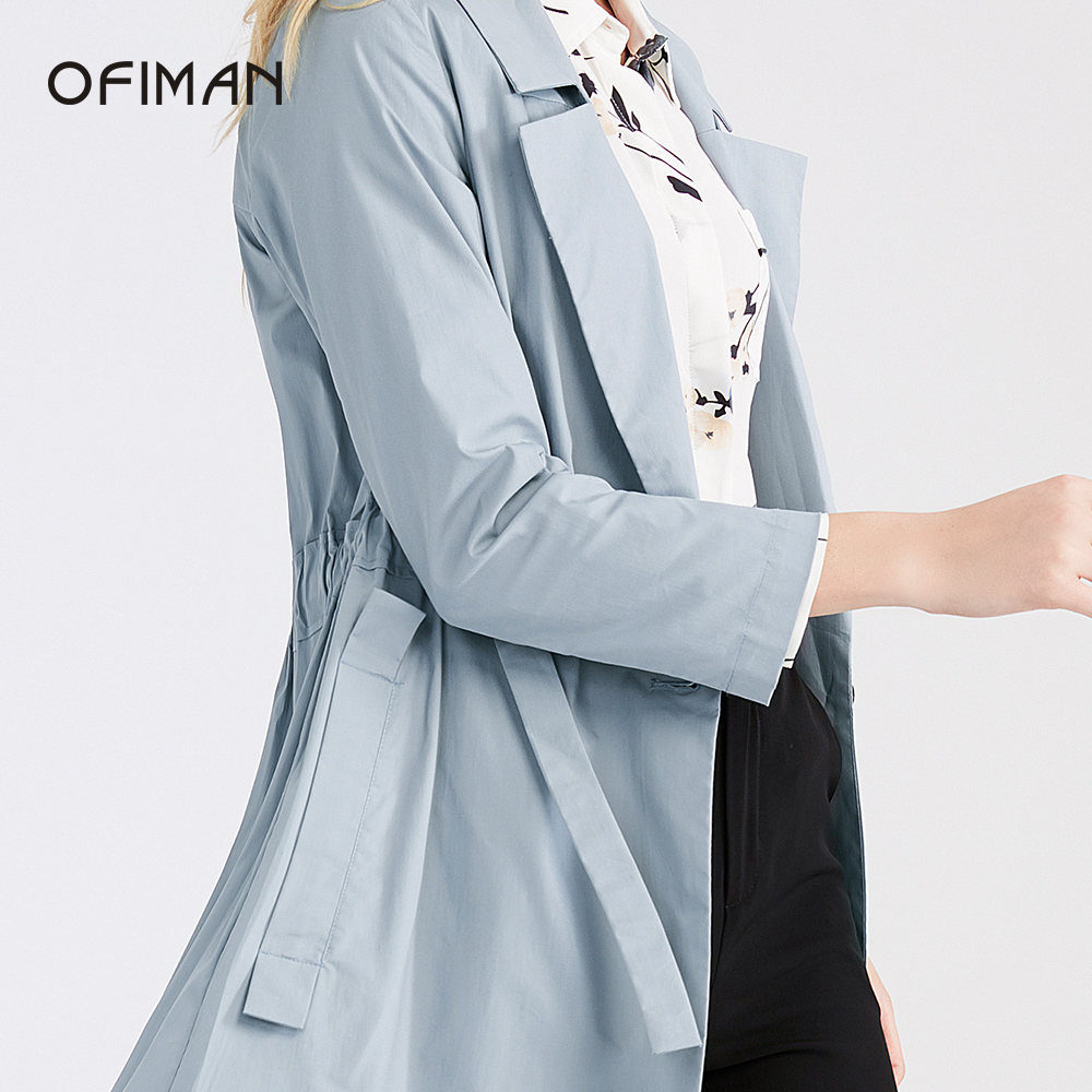 Trench pour femme OFIMAN    en Coton - Ref 3226543 Image 5