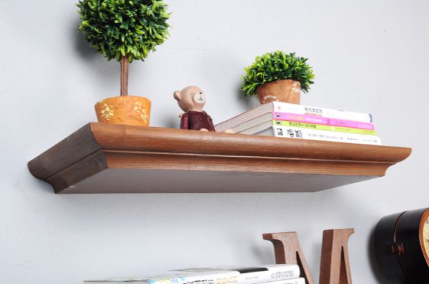 Sáng tạo châu Âu từ trắng phân vùng kệ gỗ thông rắn kệ tường Bắc Âu Kệ tùy chỉnh kệ sách - Kệ kệ inox treo tường