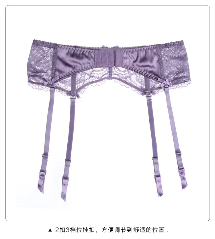 Sexy cám dỗ ren siêu mỏng rượu vang đỏ retro góc rộng bên trong suốt garter clip garter phụ kiện thời trang 