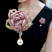 Korean fabric flower brooch pin Mori small corsage sweater coat coat fresh and simple accessories women