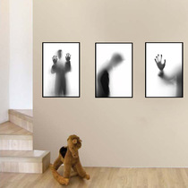 Halloween horror someone outside the door wall stickers Shopping mall shop atmosphere decoration decorations Window glass door stickers