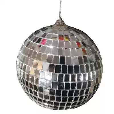 Christmas decoration mirror glass ball silver reflective ball bar KTV stage rotating ball wedding flash ball