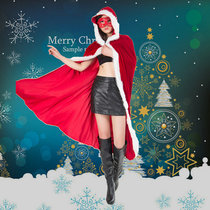 Christmas clothing Annual clothing dense Velvet cloak clothes flannel Adult childrens New Year performance hooded cloak