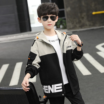  Childrens clothing boys jackets Spring and autumn 2021 Western style autumn thin jackets Medium and large childrens windbreakers boys tops tide