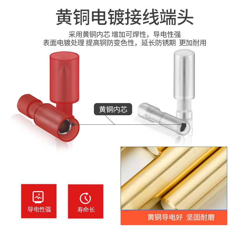 Nylon White Transparent Terminal Block Male and Female Bullet Plug Quick Wire Connector Flame Retardant Connector