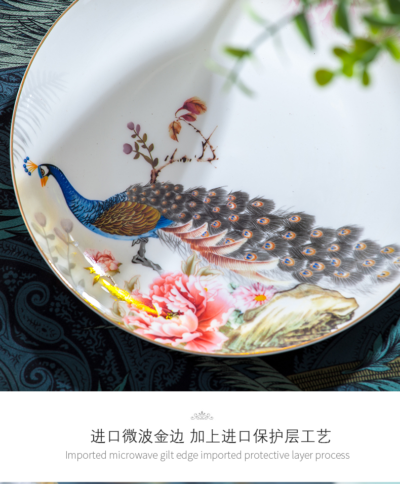 Dishes suit domestic high - grade portfolio ipads porcelain tableware sets up phnom penh dish bowl suit jingdezhen Dishes ou